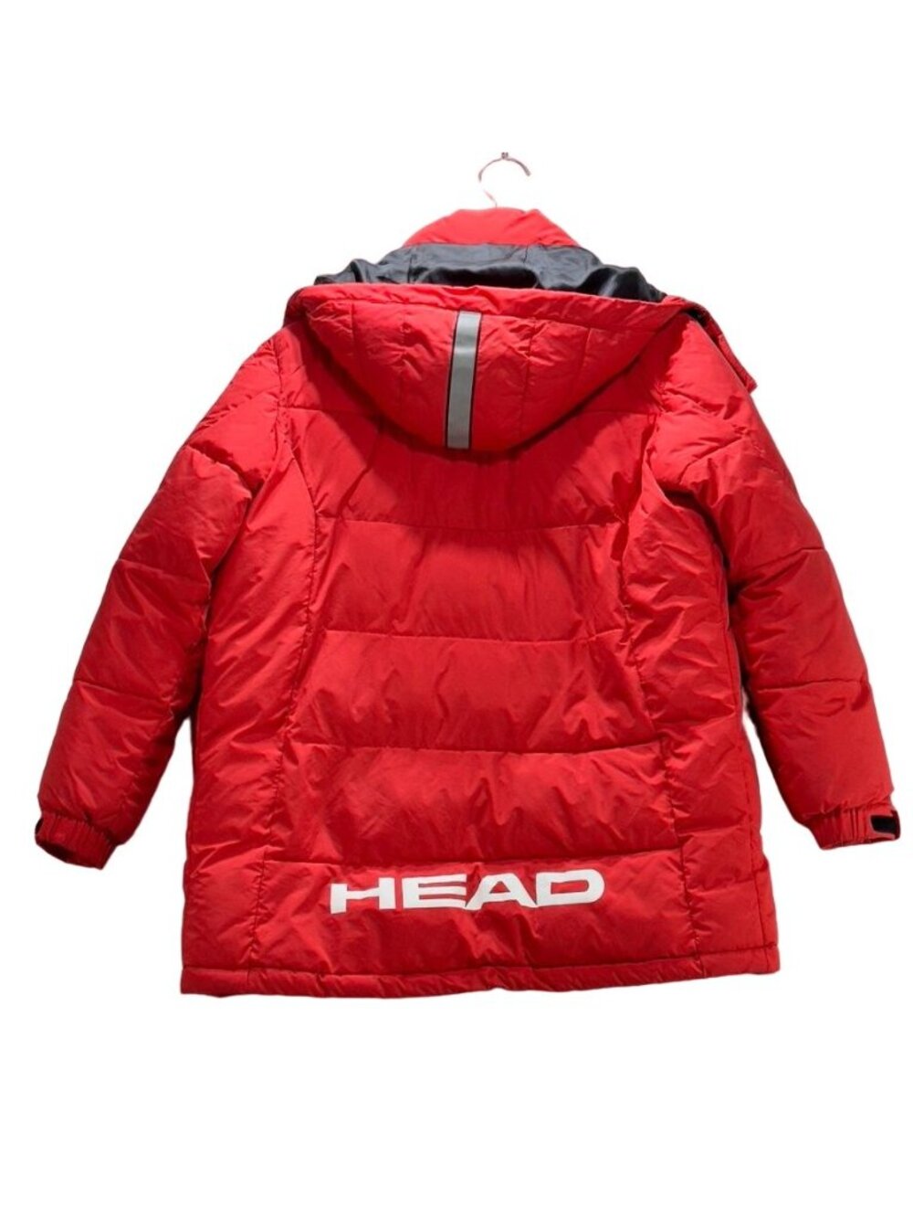 Head Ski Jacket Award Red Puffer Full Zip Hoodie Nylon Polyester Filled Kids Uni - Picture 7 of 8